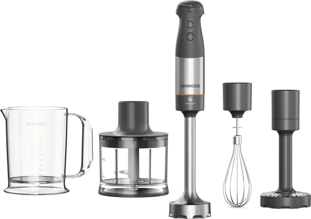 Kenwood Triblade XL+ HBM60.307GY Mixeur plongeant 850W avec accessoires