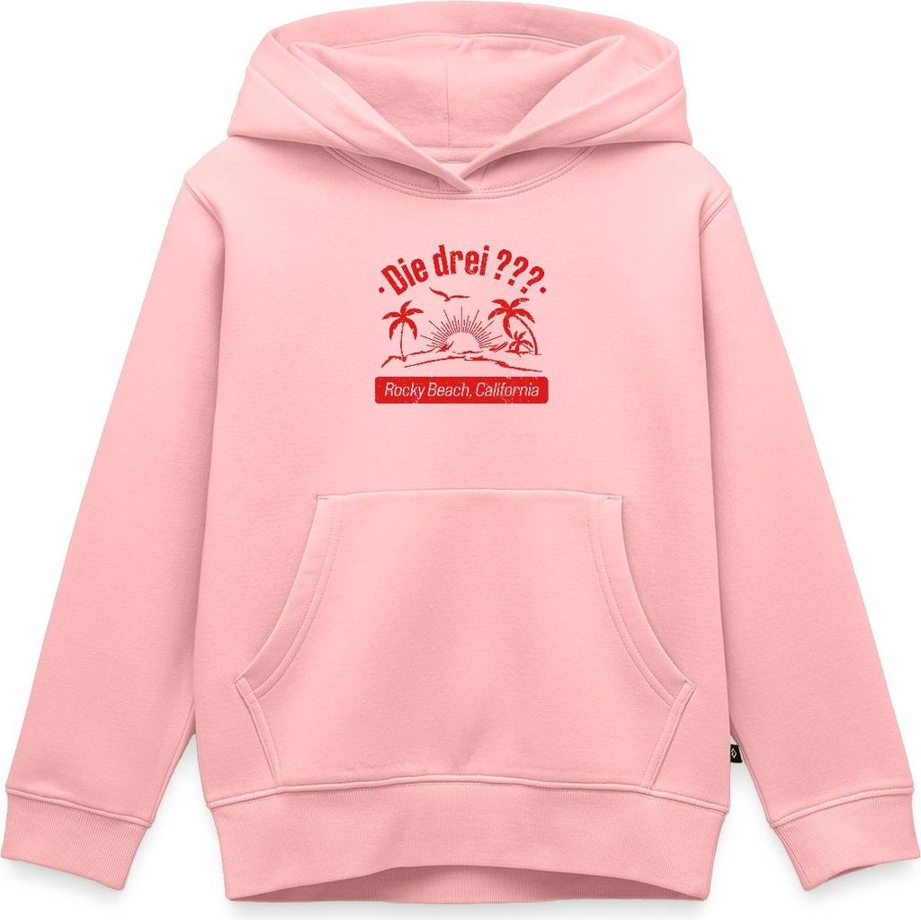 Spreadshirt Die Drei Fragezeichen Rocky Beach California Kinder Premium Hoodie, 146/152 (10 Jahre), Rosa