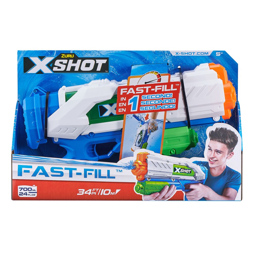 X-Shot Fast Fill, Wasserpistole, Blau, Grün, Orange, Weiß, Produktbild 