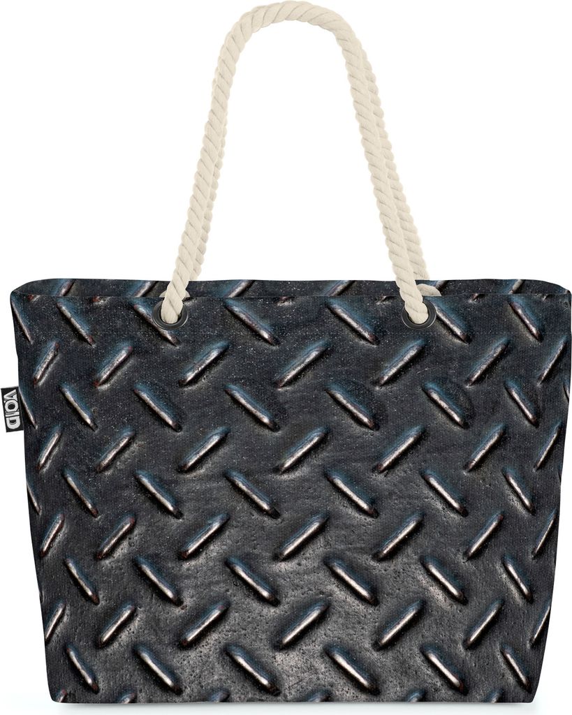 VOID Eisenplatte Boden Design Strandtasche Shopper 58x38x16cm 23L XXL Einkaufstasche Tasche Reisetasche Beach Bag