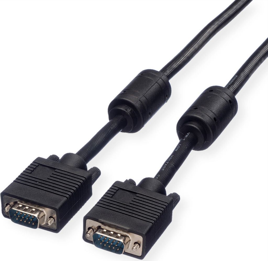 ROLINE SVGA Monitor-Kabel mit Ferritkern+DDC, HD15 ST-ST, 15 m