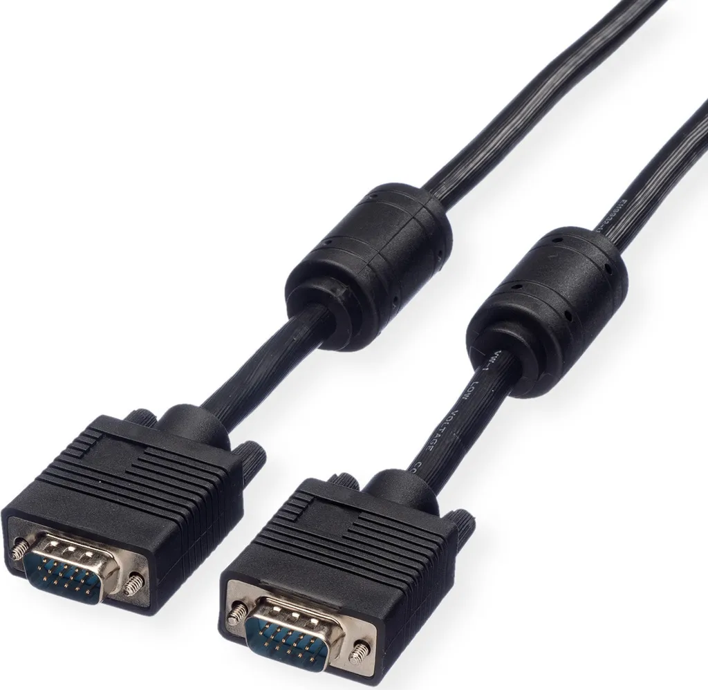 ROLINE Cavo monitor SVGA con nucleo in ferrite+DDC, HD15 ST-ST, 15 m
