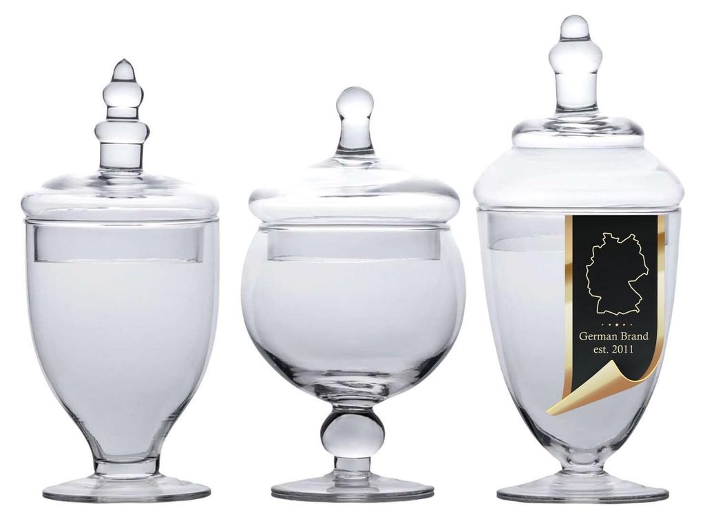 Intirilife 3er Set Süßigkeiten Glas im viktorianischen Stil Produktbild 