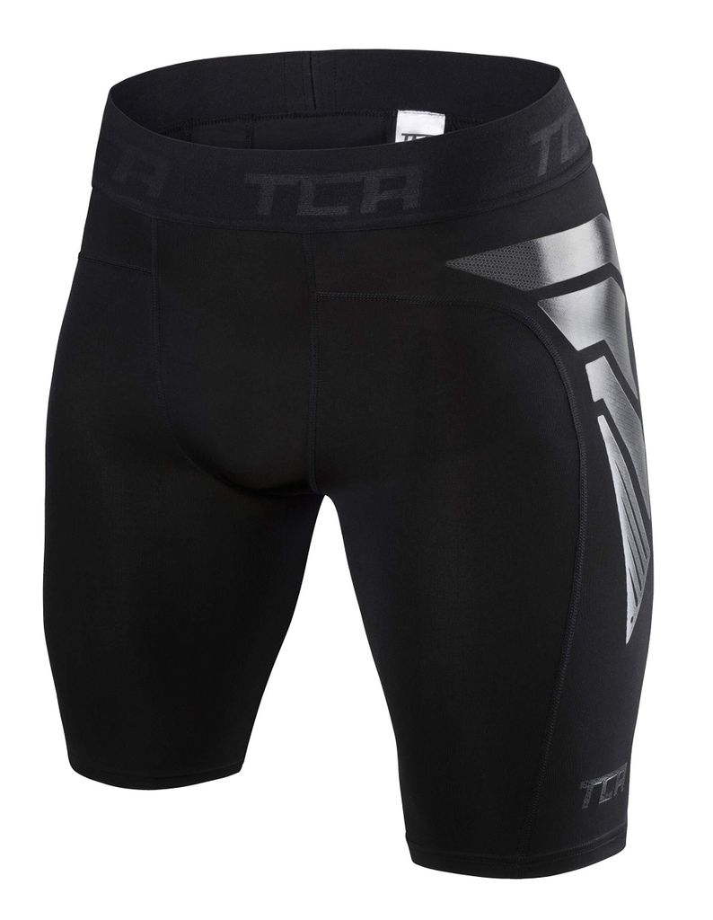 TCA Herren CarbonForce Pro Thermo Kompression Unterwäsche Shorts - Schwarz, XL
