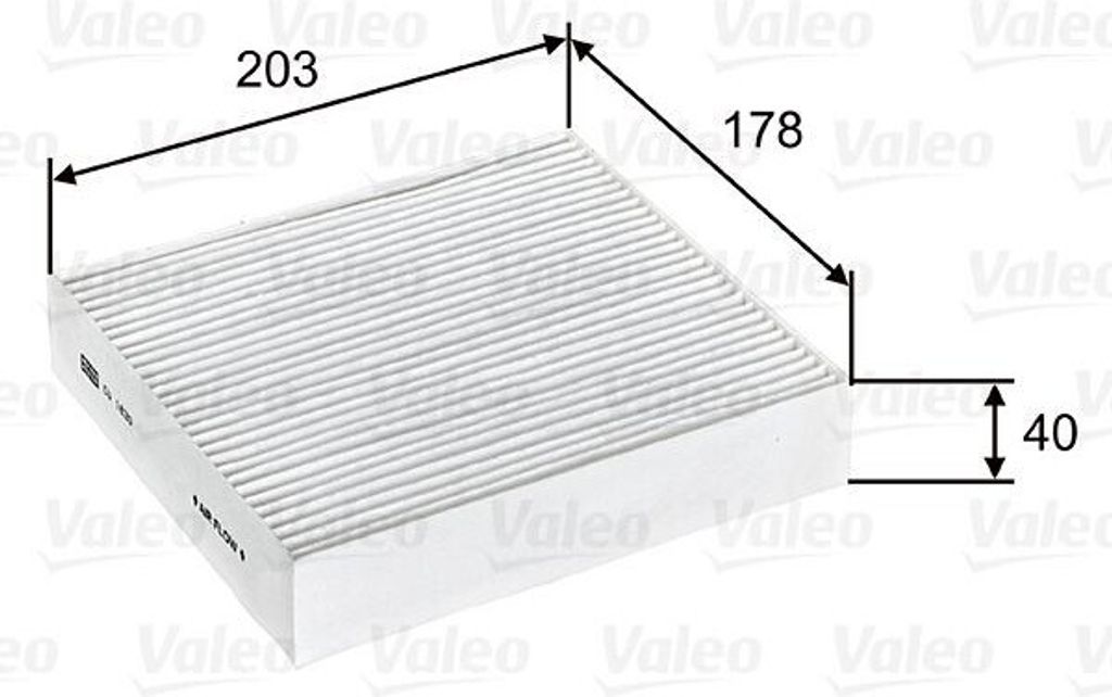 VALEO 715603 Innenraumluftfilter OE MR958016 kompatibel mit Colt, Forfour, Roadster