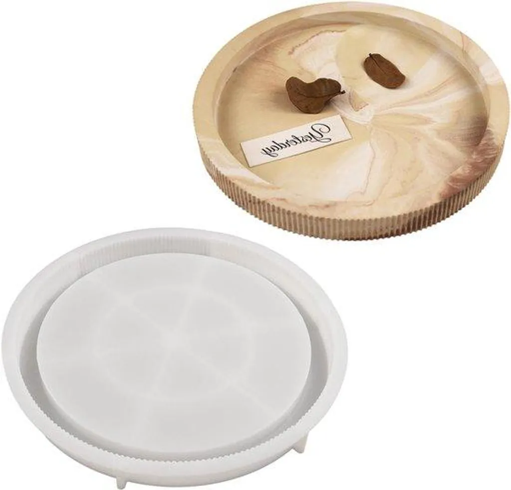Moule à gâteau rond cannelé en silicone souple antiadhésif 26,7 cm