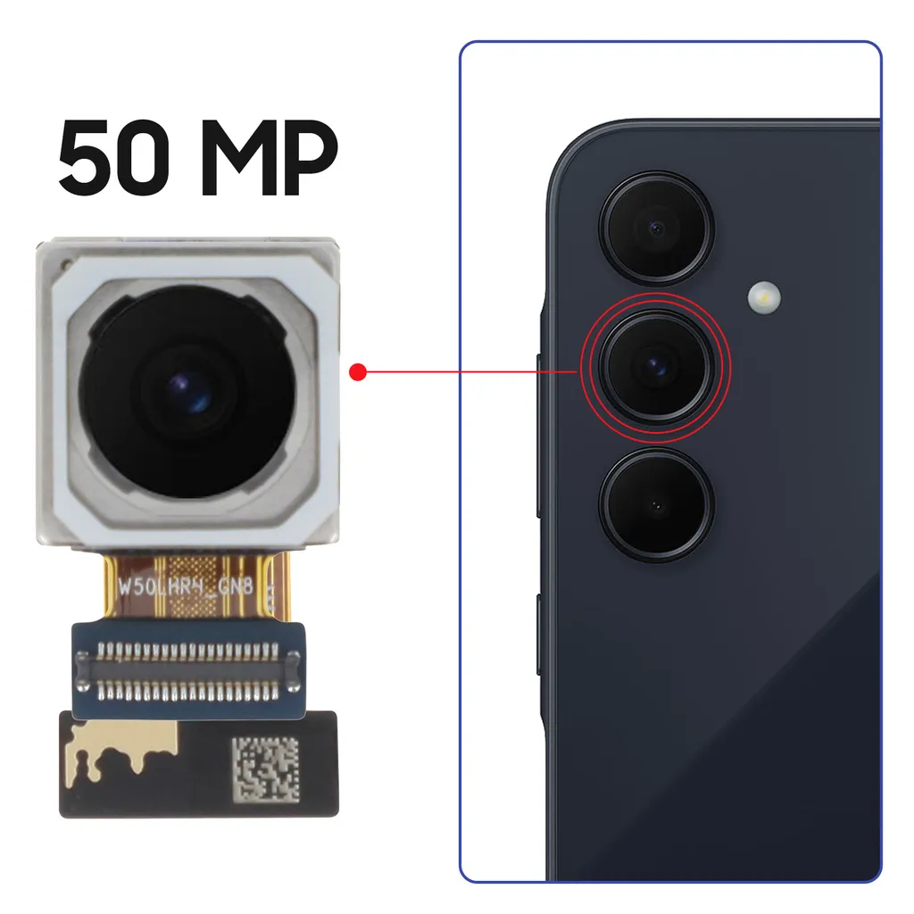 Objectif Principal 50MP Samsung A35 Noir Service Pack Haute Résolution - 3