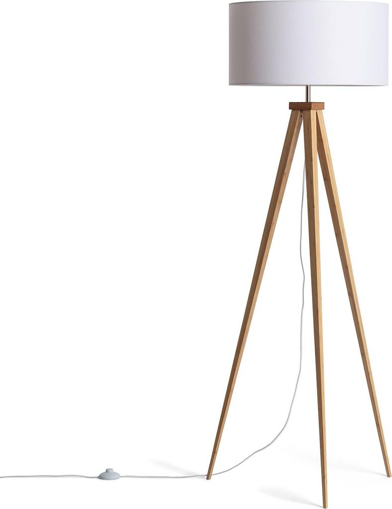 Wol Stehleuchte Weiß, Höhe 153 cm, Durchmesser 63 cm, anpassbare Lichtatmosphäre