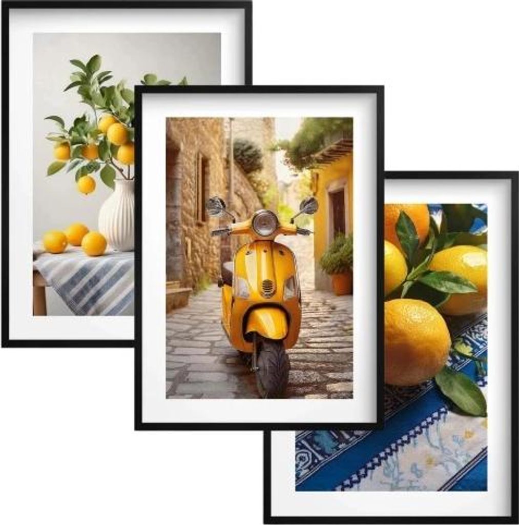 Küchenposter für die Wand Wandbilder im schwarzen Rahmen für Küche Esszimmer