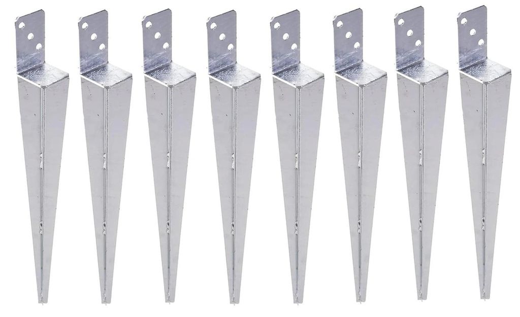 Set Pfostenträger 60x600 mm Einschlaghülse L-Form Produktbild 