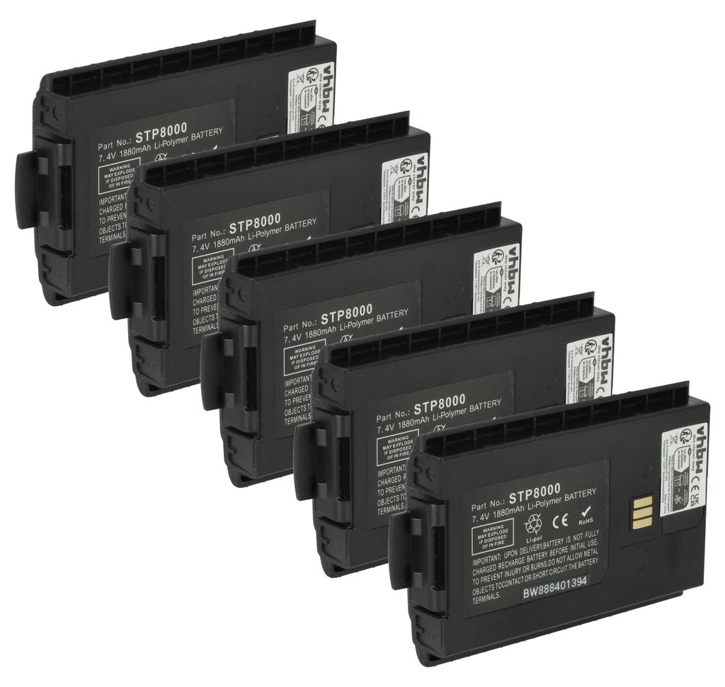 vhbw 5x Akku kompatibel mit Sepura STP8X, STP8100, STP8200, Produktbild 