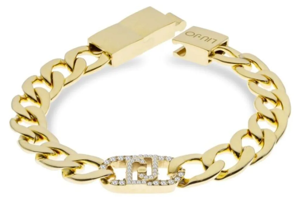 Bracelet jonc doré et cristaux de luxe Fashion LJ2642 chic et élégant