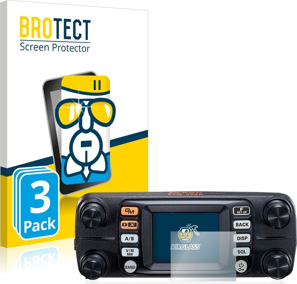 3x BROTECT Schutzglas für Yaesu FTM-300DE Schutzfolie Panzer Folie Glas Display Schutz klar