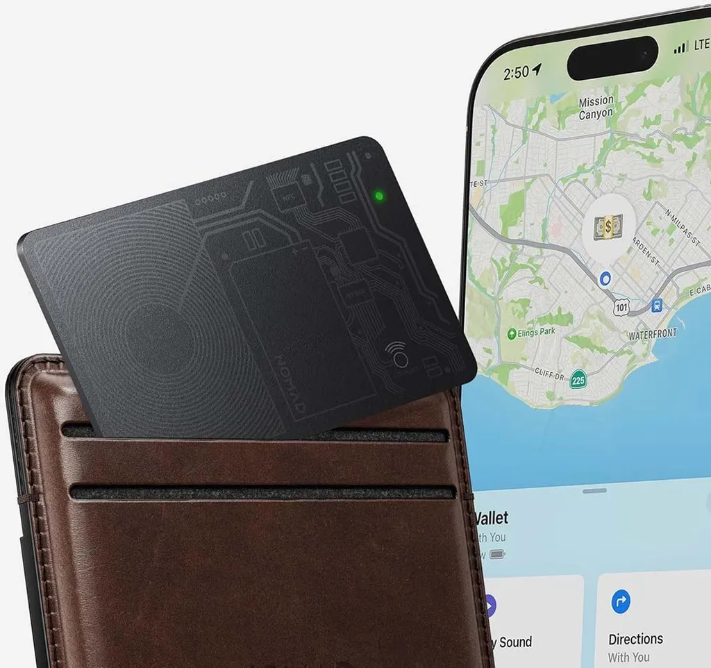 Tracker Bluetooth format carte Nomad compatible Apple Find My Noir IPX7 - 8