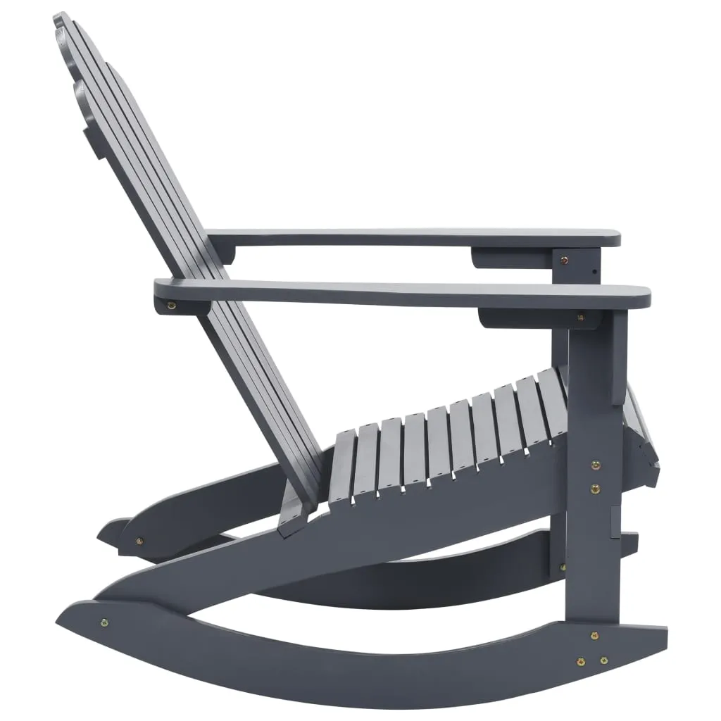 Chaise à bascule jardin bois gris : fini le mal de dos en extérieur - 8