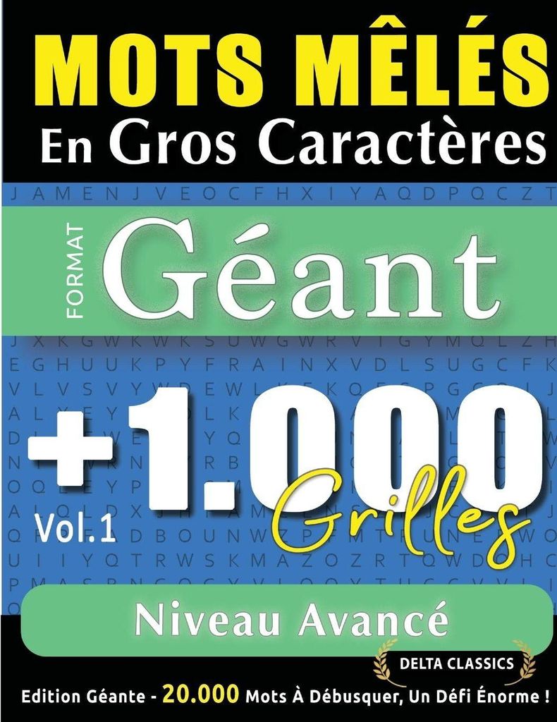 Mots Mêlés En Gros Caractères Format Géant