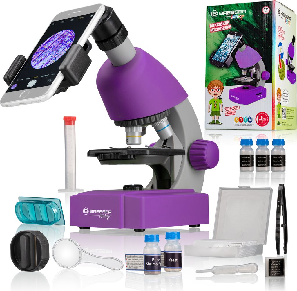 Mikroskop BRESSER JUNIOR 40x-640x lila Obrázek produktu 3