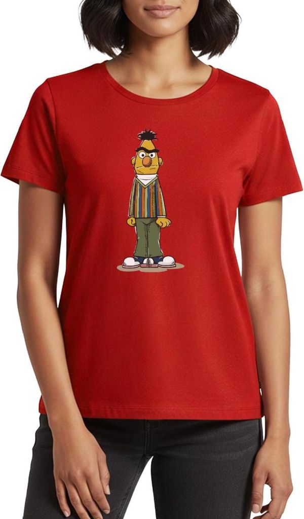 Spreadshirt Sesamstraße Bert wütend Frauen Premium T-Shirt, L, Rot