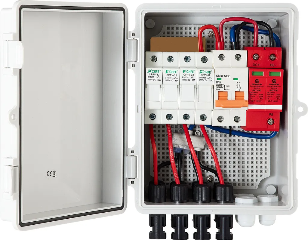 Boîtier à fusibles PV 4 cordes étanche IP65 disjoncteur solaire 500V