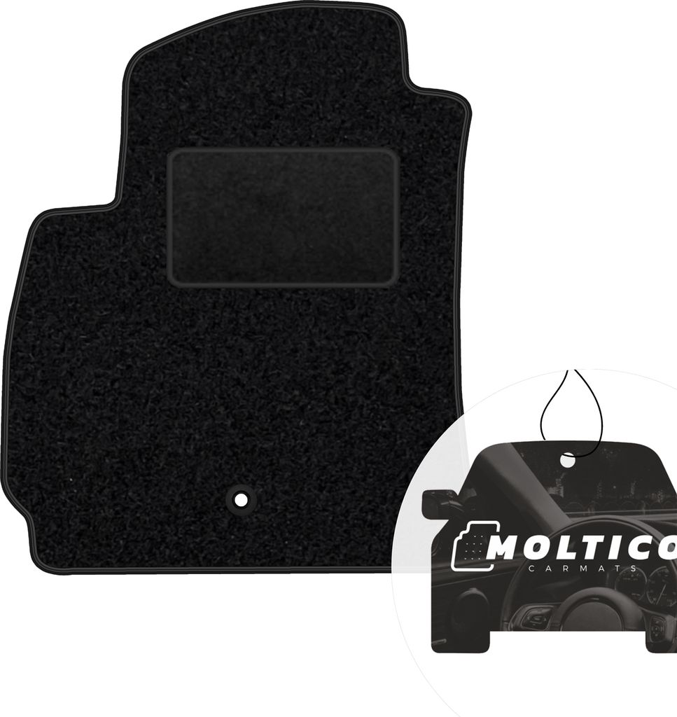 moto-MOLTICO Fahrer Fußmatte Auto Velours Fahrerseite Autoteppiche Schwarz Fahrermatte 1-teilig passend für Chevrolet Orlando 2010-2018