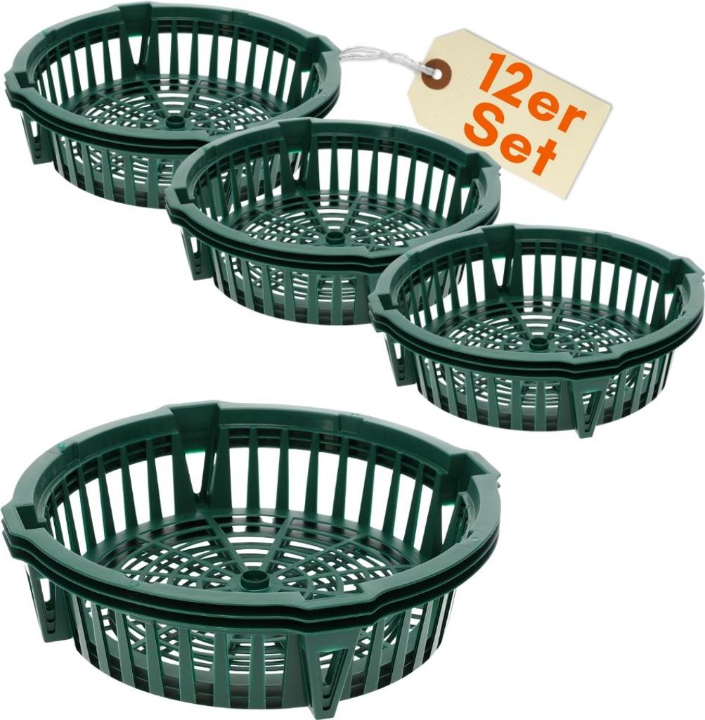 12er Set Pflanzkörbe für Blumenzwiebeln Pflanzschale Produktbild 