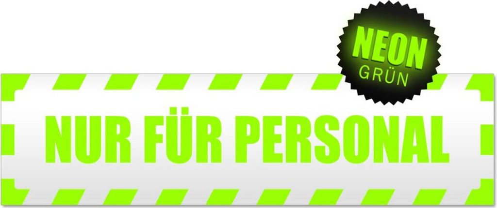 Nur für Personal gestreift Magnetschild Schild magnetisch
