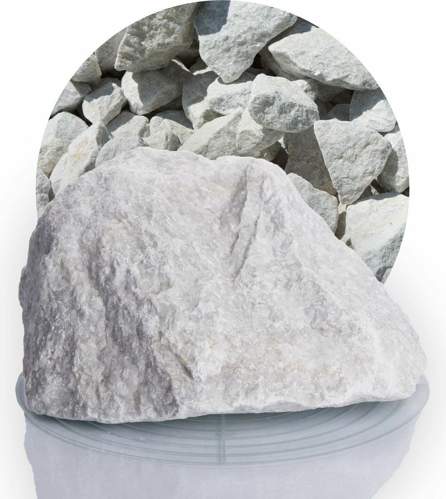 Schicker Mineral-Marmor Gabionensteine weiß 25 kg-60-150mm Produktbild 