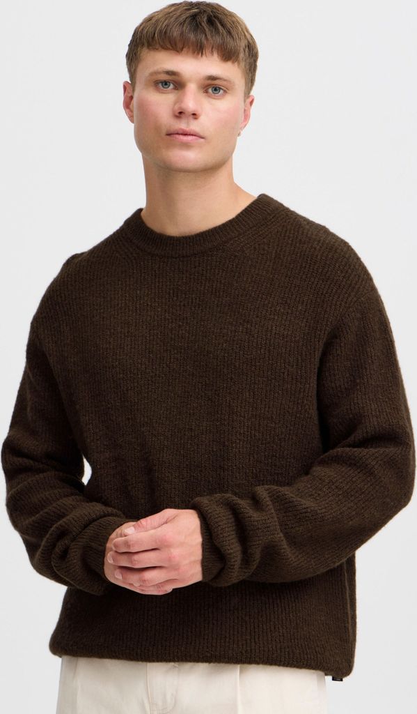 Solid SDMack Herren Strickpullover Grobstrick Pullover Sweater mit Rundhals Rippbündchen leicht elastisch Relaxed fit