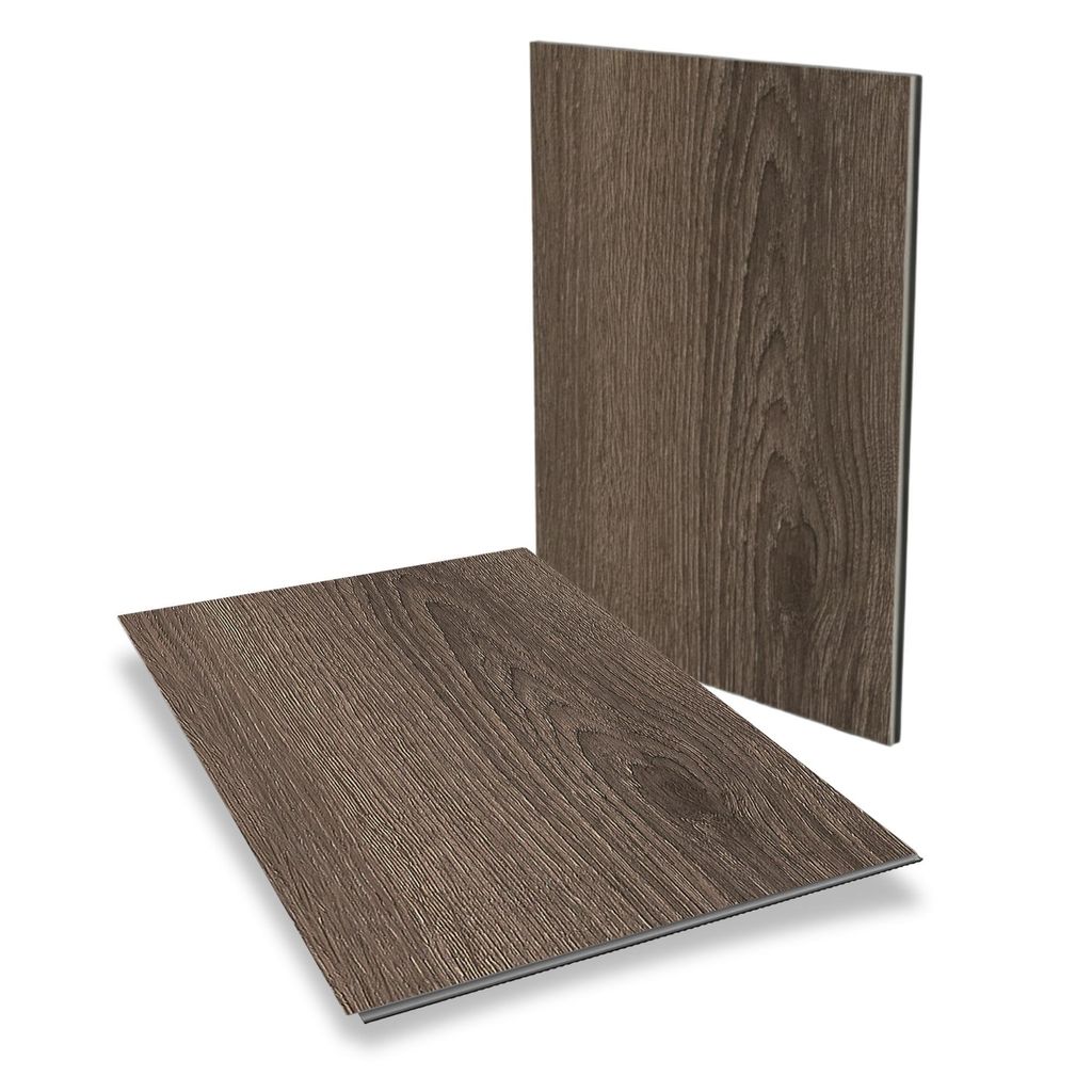 Muster Klick-Vinylboden Holzoptik Eiche – 2-in-1 Verlegung: Breitdiele & Fischgräte- inkl. integrierte Trittschalldämmung – DIY – Stilewo -...