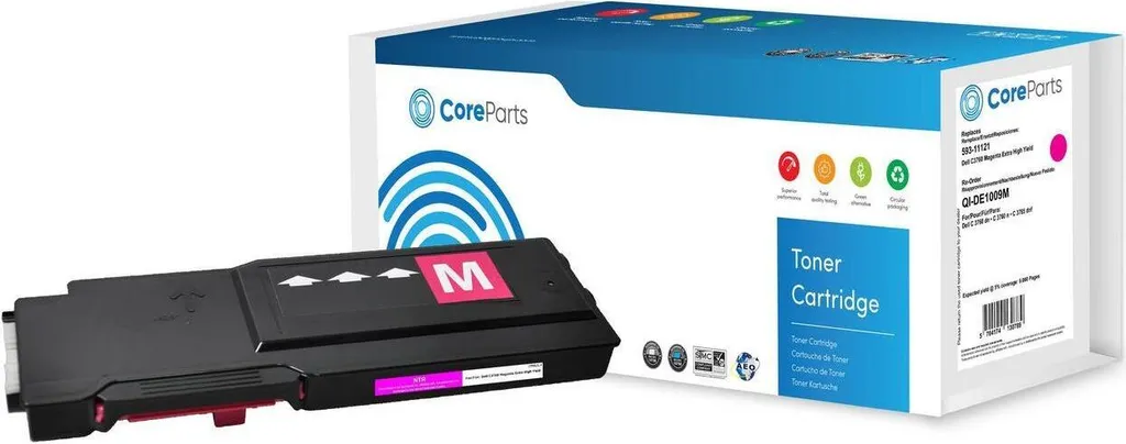 Toner Magenta 593-11121 QI-DE1009M Anti-bavures pour Impression Nette
