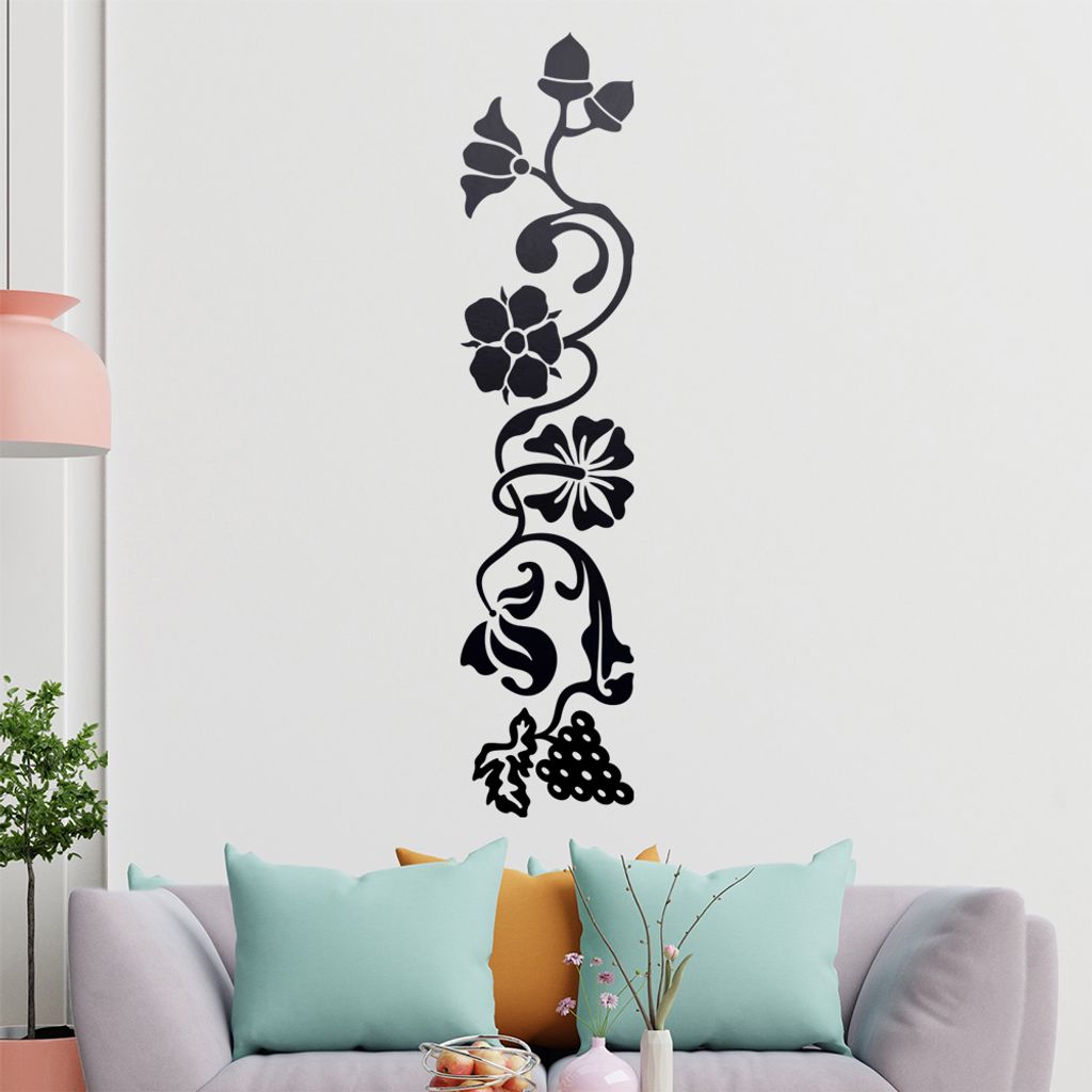 Eicheln - Trauben - Beeren Wandtattoo in 6 Größen - Wandaufkleber Wall Sticker - Dekoration, Küche, Wohnzimmer, Schlafzimmer, Badezimmer