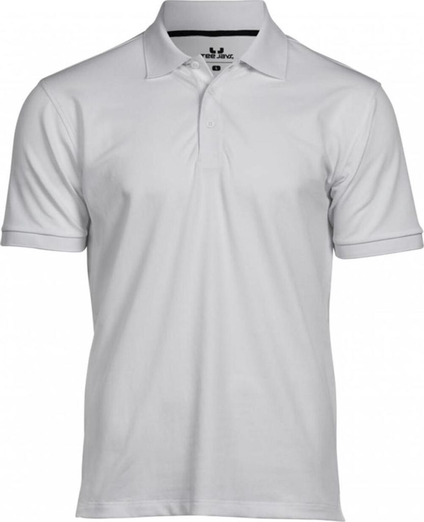 Tee Jays 7000 | Club Poloshirt für Herren - 95% Polyester (recycelt) - Farbe: White - Größe: 2XL
