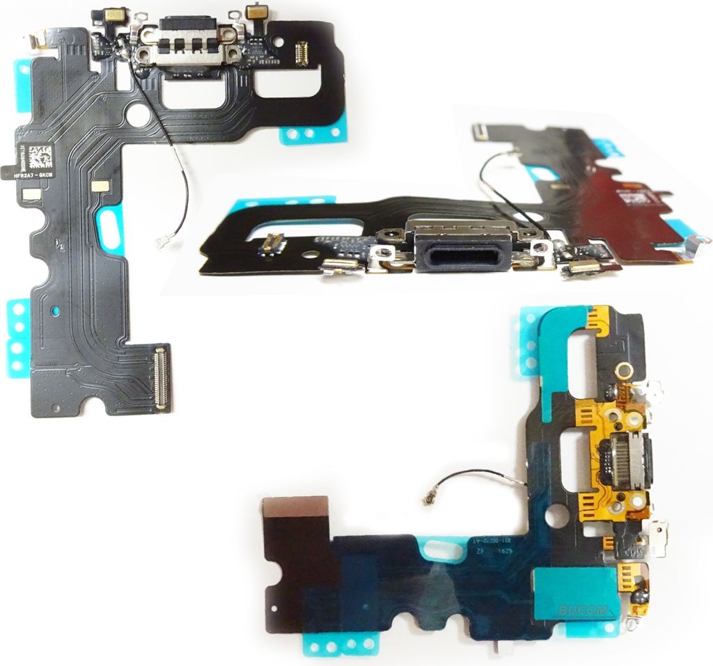 Lade Buchse Flex Kabel Charging Port für iPhone 7 Connector Micro Antenne Audio schwarz 821-00270-A1 Dock Auflade Teil