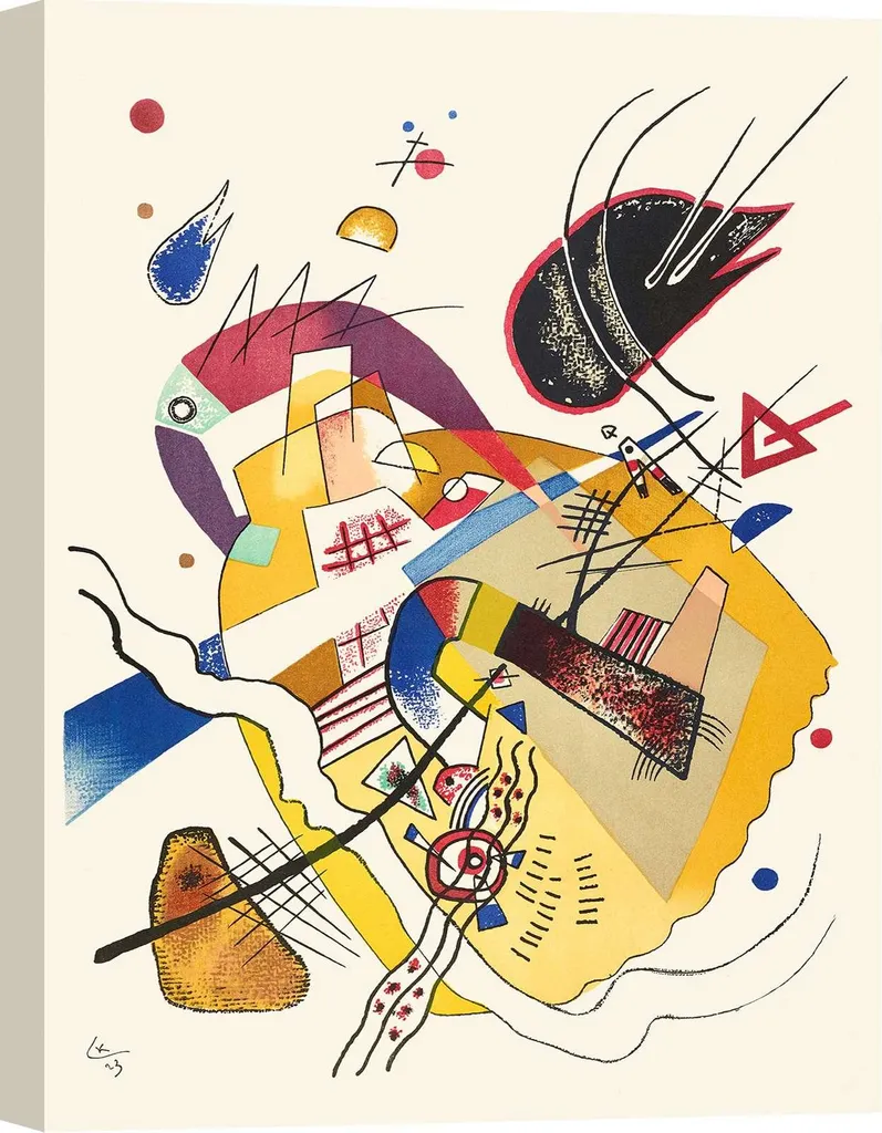 Tableau Kandinsky Bonne Humeur - Toile Imprimée Abstraite 70x50 cm