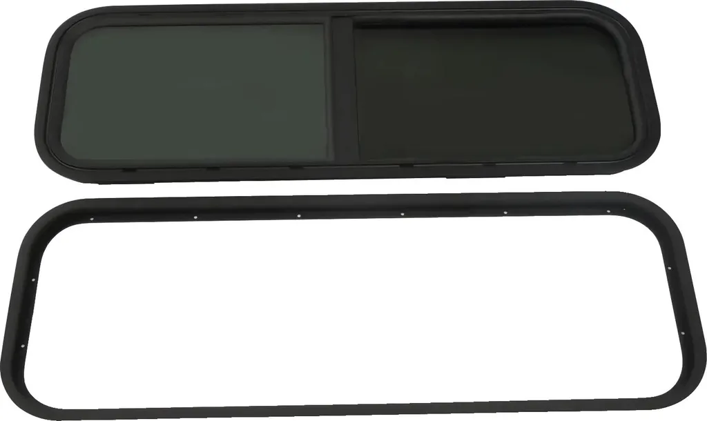 Fenêtre RV anti-moustique en verre trempé noir pour stopper la chaleur