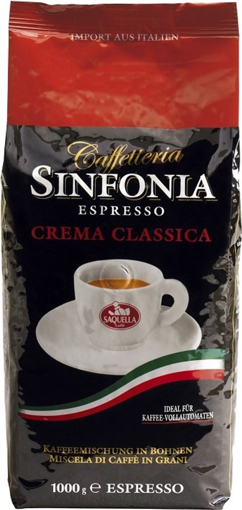 Caffe Sinfonia Espresso Crema Classica 1Kg Bohnen | Saquella