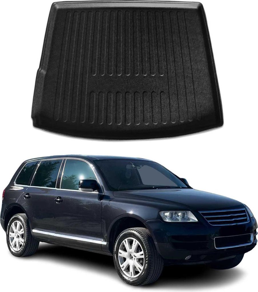 Kofferraumwanne Laderaumwanne für VW Touareg 2003-2007 Gummi TPE Schwarz