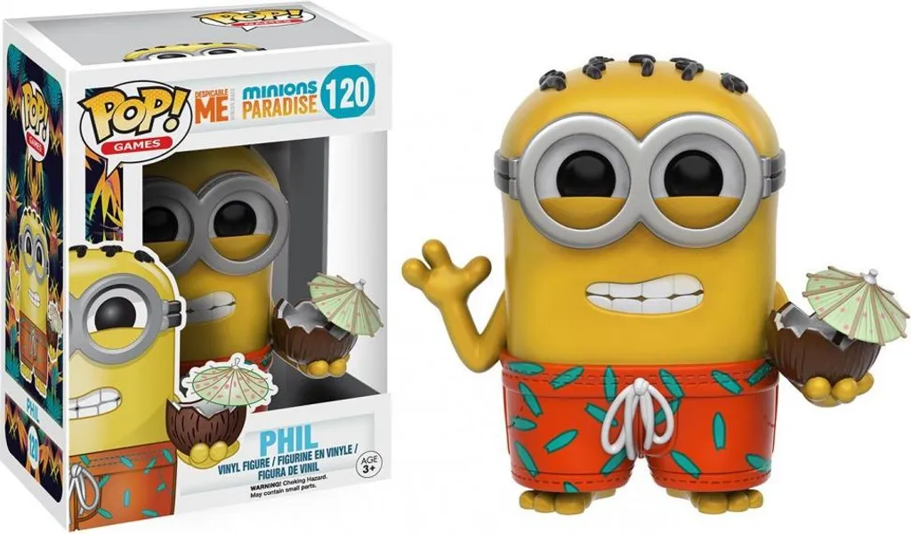 Cadeau Idéal Funko Pop Minions Paradise Phil pour Fan de Films Animation