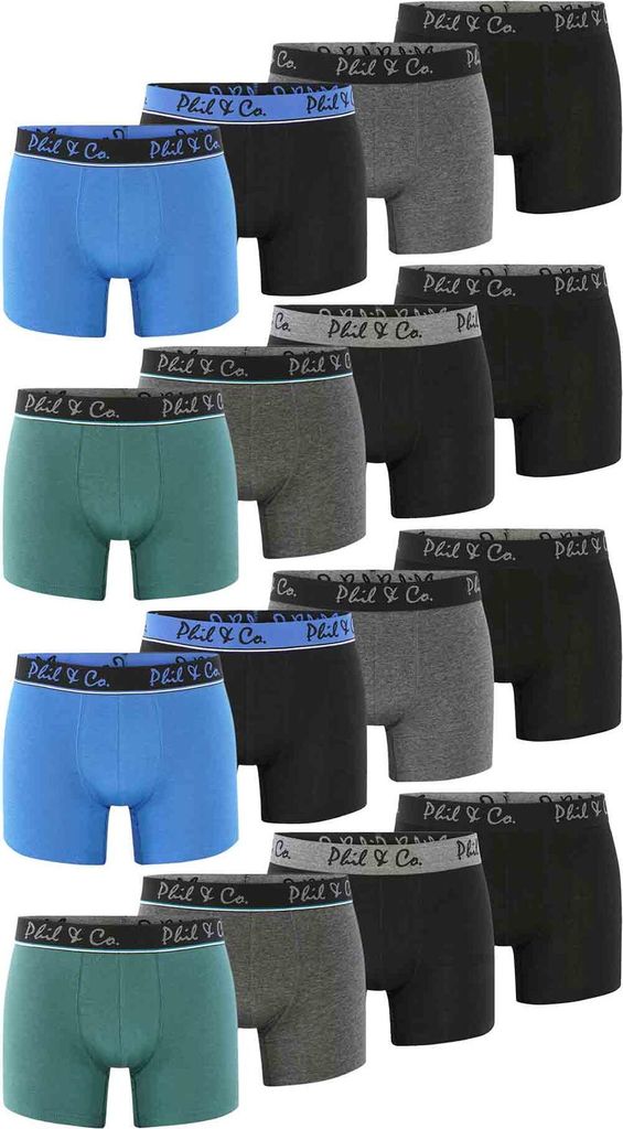 Phil & Co. Berlin Herren Boxer 16-Pack Retropants - Multicolor 3 - Größe XL