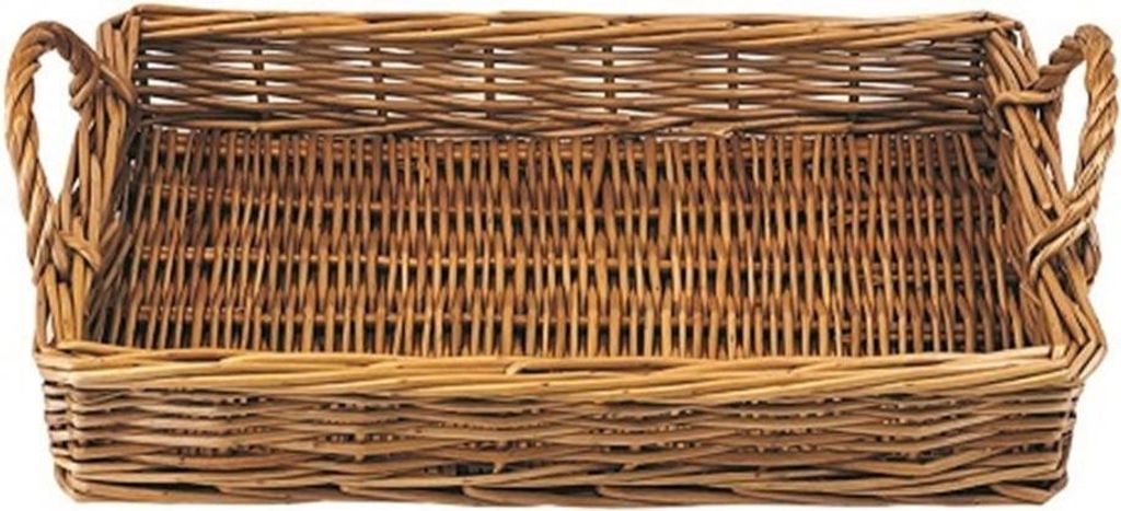 Rieten dienblad. 30x21x5 cm.
