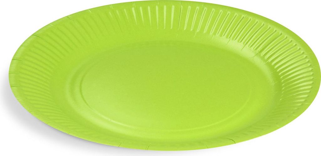 Rund bord van karton, groen, diameter 23 cm, 10 stuks. Productafbeelding 