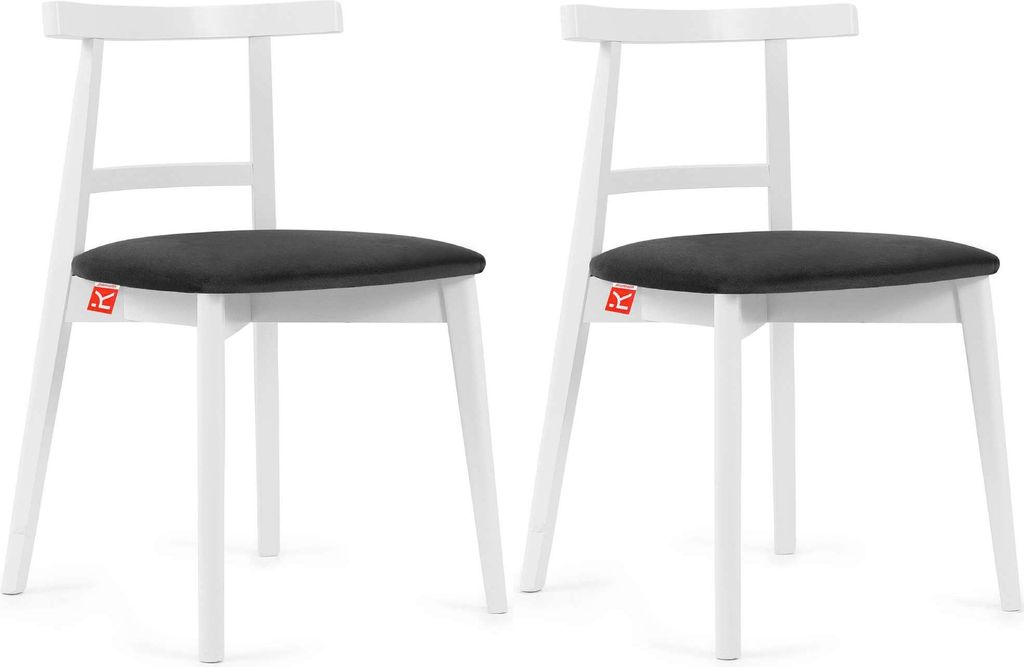 KONSIMO Esstischstühle 2 St "LILIO", Graphit, Buchenholz, Vintage, 47x76,5x45cm