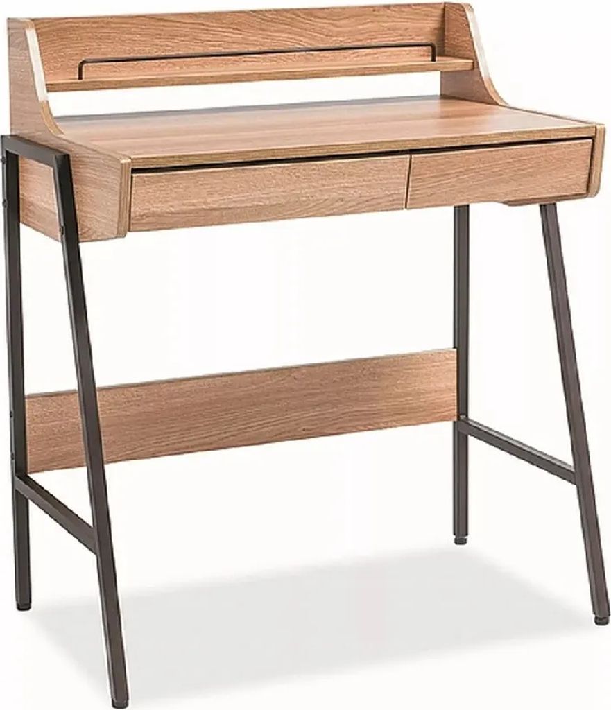 Biurko B-168 dąb/ciemno brązowe Zdjęcie produktu 