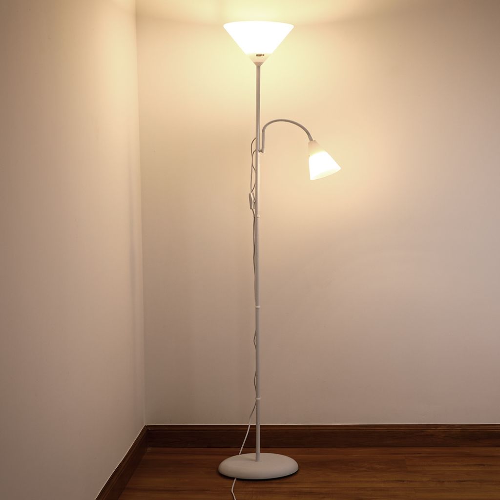 MONZANA® Stehlampe 175cm Weiß Verstellbar E27 Stehleuchte Produktbild 7
