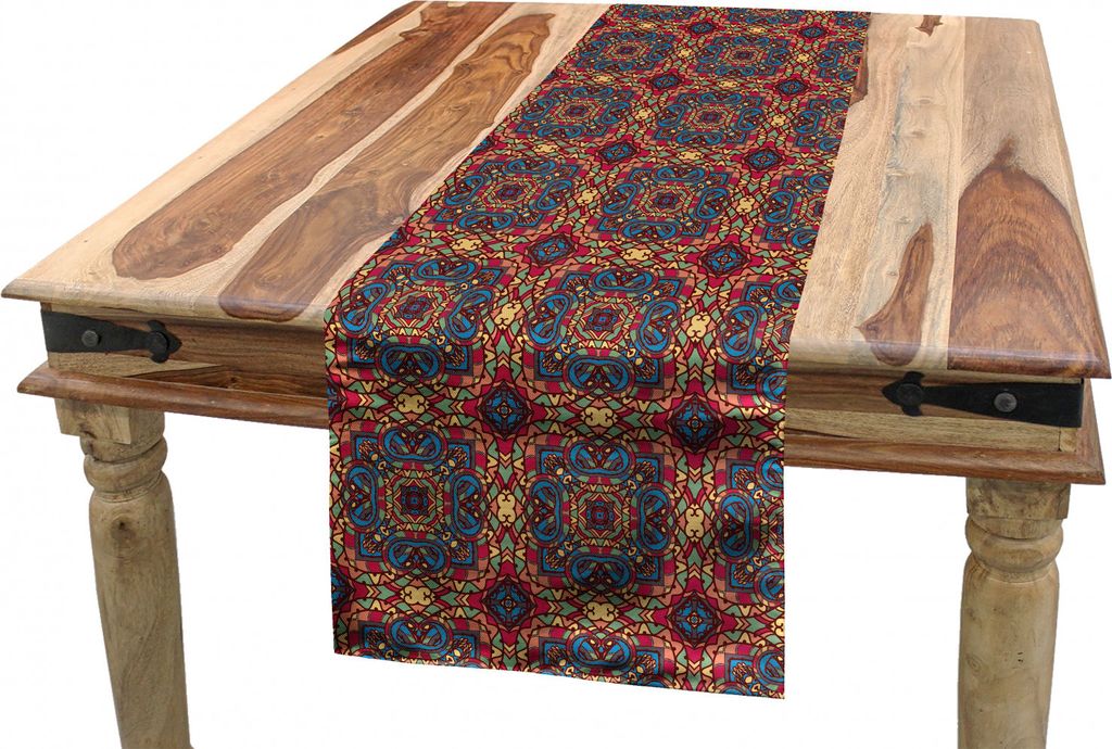 ABAKUHAUS Ottomane Tischläufer, Orient Glass, Esszimmer Küche Rechteckiger Dekorativer Tischläufer, 40 x 300 cm, Mehrfarbig