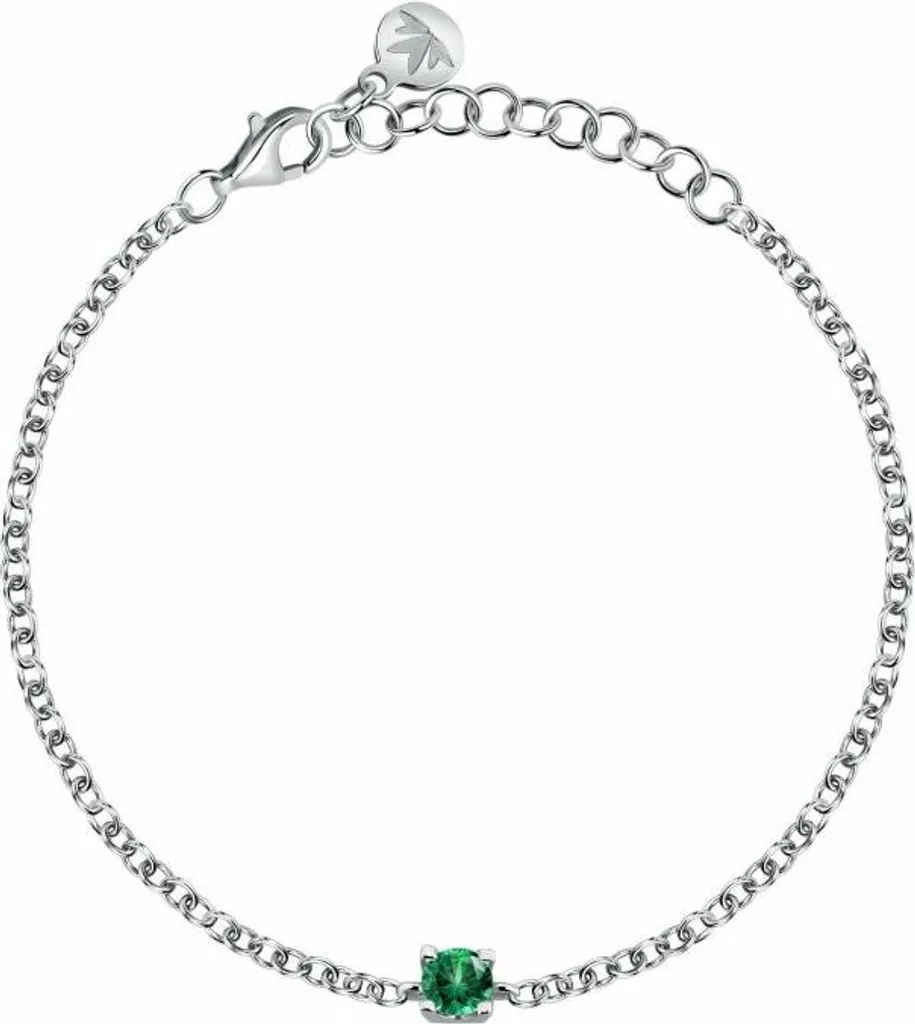 Bracelet Morellato Tesori Argent avec Zircon Cubique Vert Scintillant