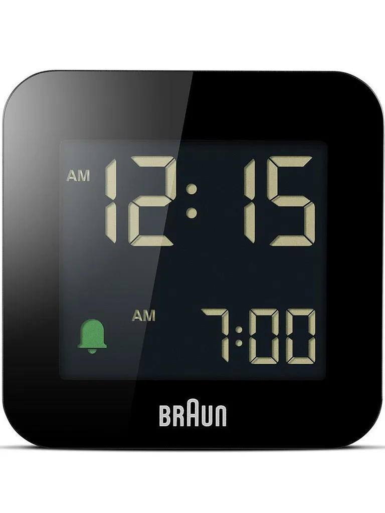 Réveil Numérique Braun BC08B avec Alarme Crescendo et Fonction Snooze Noir