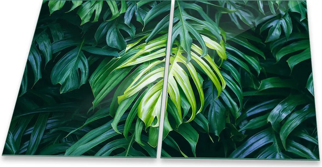Copripiano Cottura Vetro Temperato 2 Pezzi 40x52 - Verde Natura Resistente