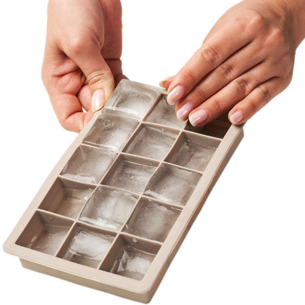 Mini vassoio per cubetti di ghiaccio in silicone 160 griglie - Stampo per ghiaccio pieghevole quadrato piccolo, produttore di ghiaccio portatile salvaspazio per frigorifero  15