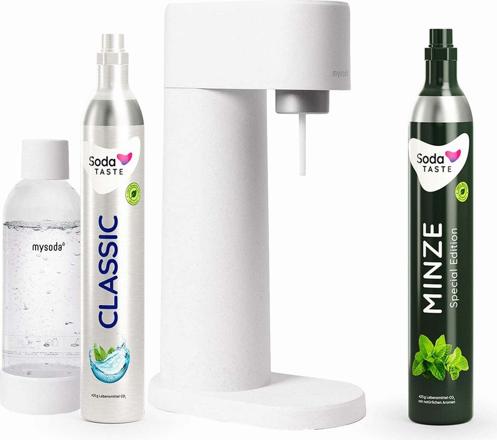 Sparangebot: Woody Wassersprudler (Weiß) + CO2-Zylinder Minze